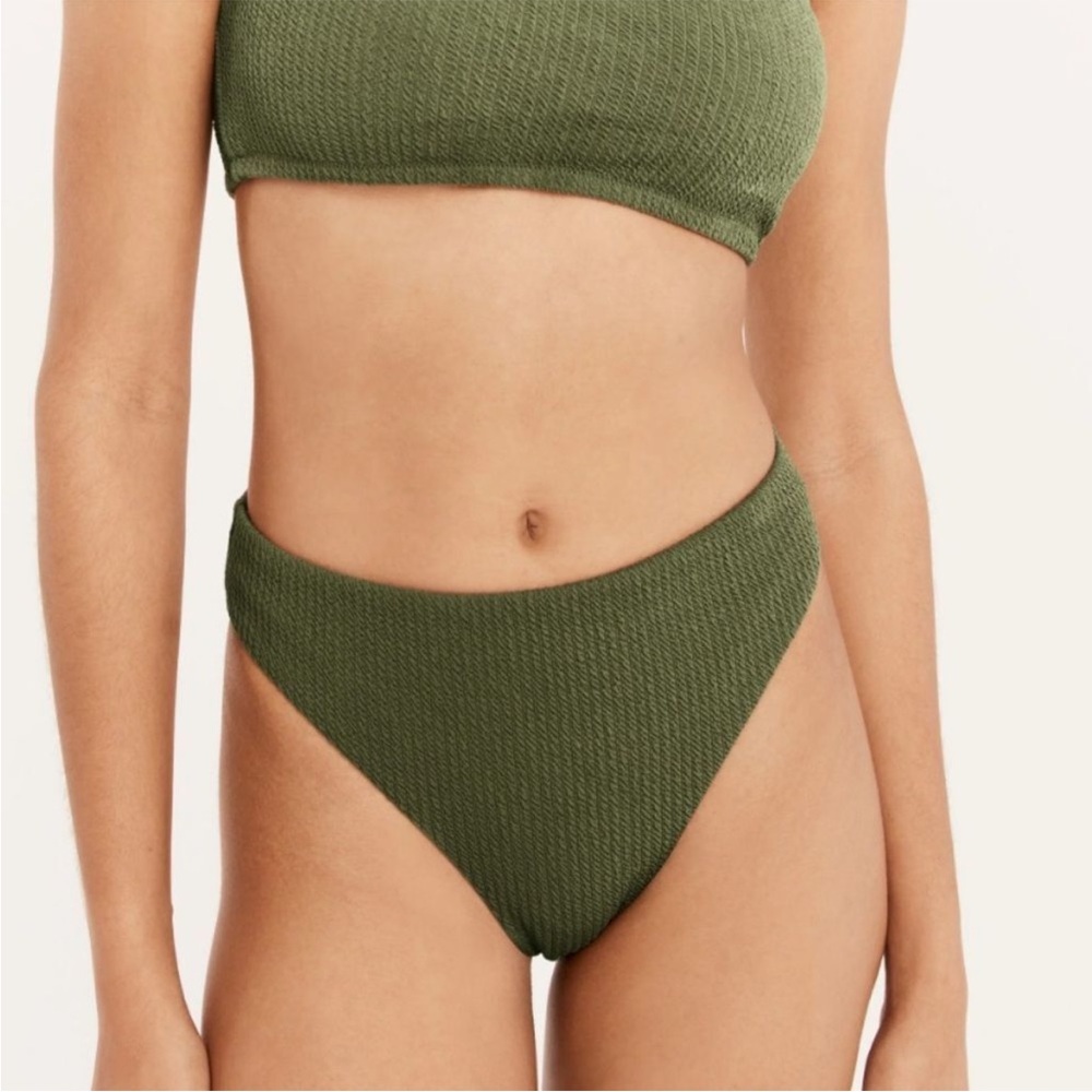 J Crew Swim M Bikini Bottom Green BC050